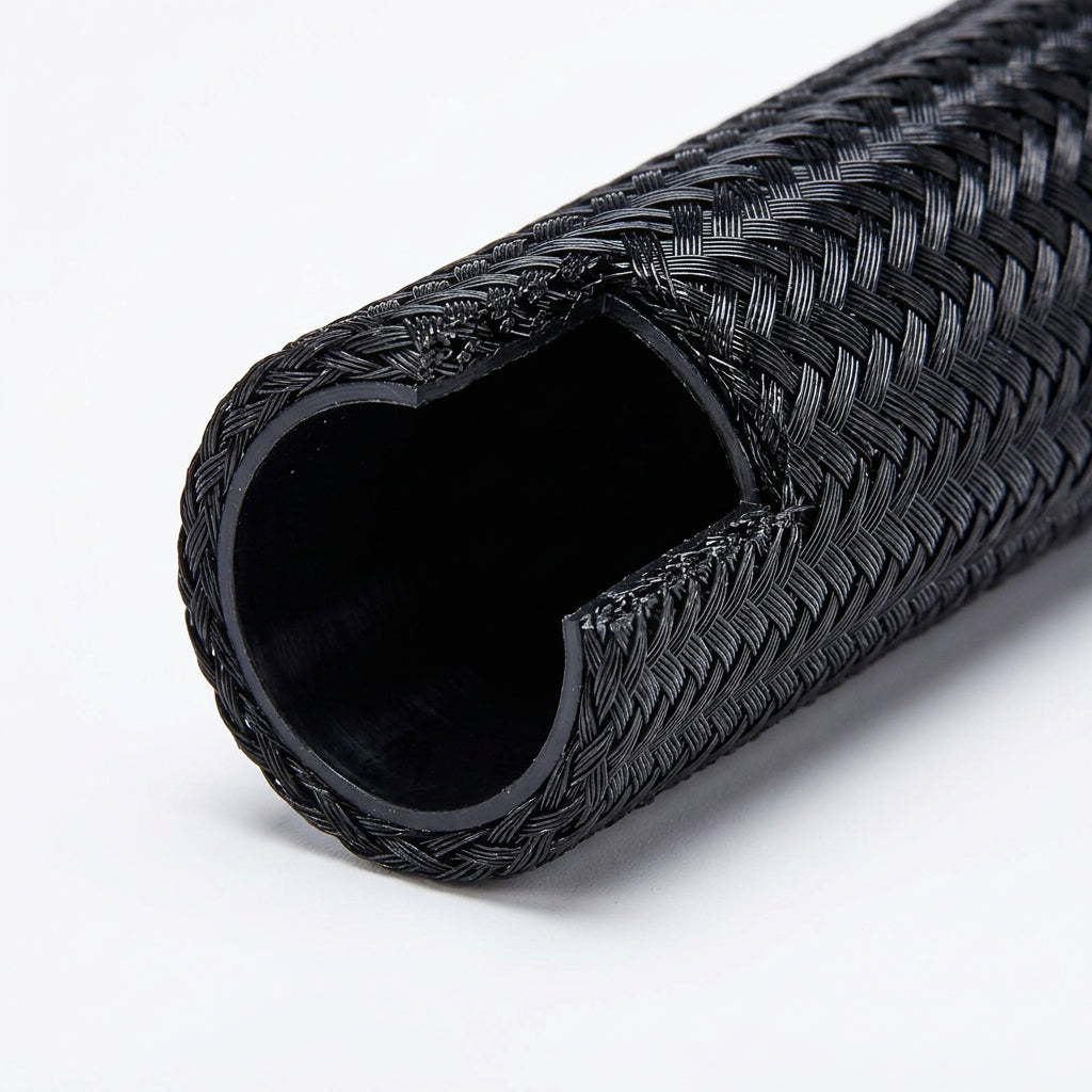 Self-Wrapping Braided Cable Sleeve – 25 ft, 1/4-Inch