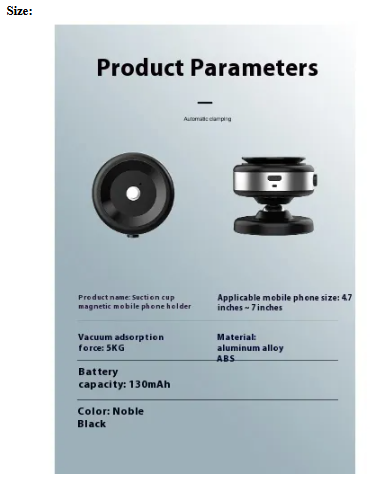 MagnaGrip Magnetic Car Phone Holder with Vacuum Base
