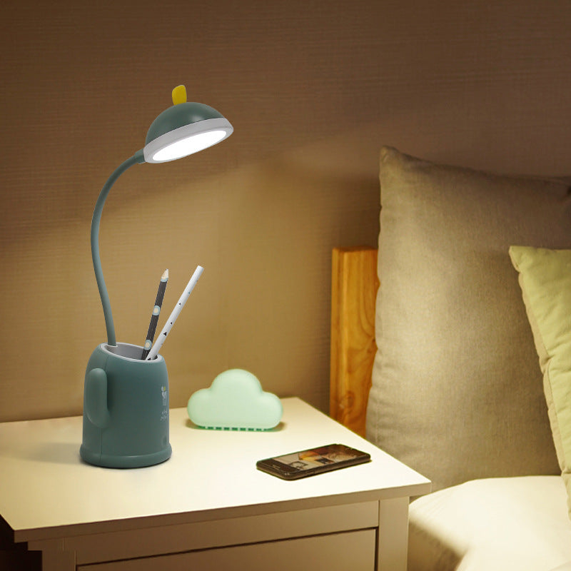 Rechargeable Cactus LED Desk Lamp with Pen Holder