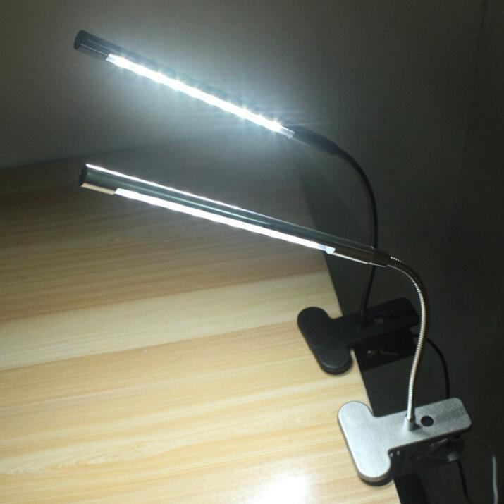 USB Clip-On LED Desk Lamp with Flexible Neck