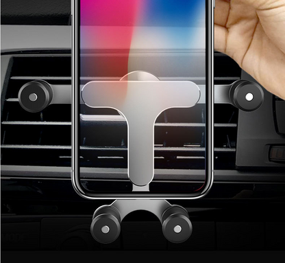 Metal Gravity-Grip Car Phone Holder