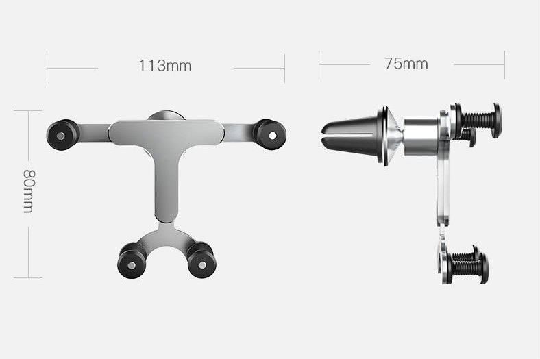 Metal Gravity-Grip Car Phone Holder