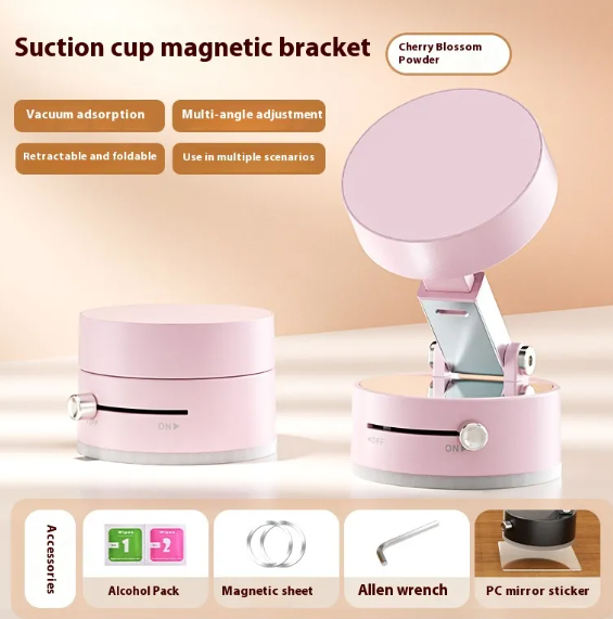 Foldable Magnetic Car Phone Holder with Suction Base