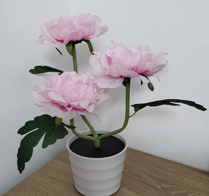 Artificial Peony Flower Pot Lamp
