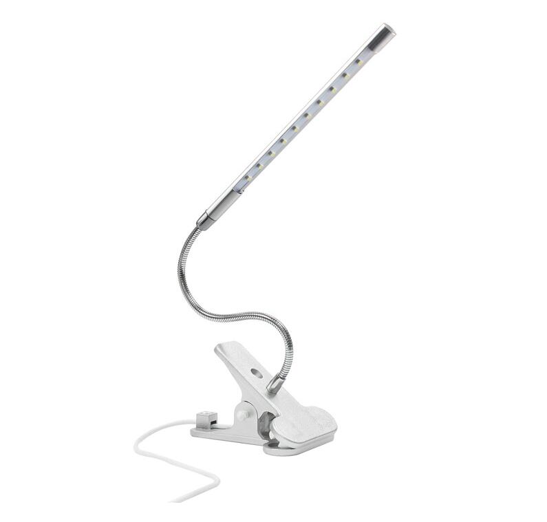 USB Clip-On LED Desk Lamp with Flexible Neck