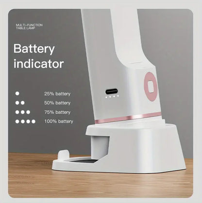 Rechargeable Reading Lamp with Power Bank and Phone Holder