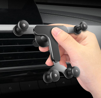 Metal Gravity-Grip Car Phone Holder
