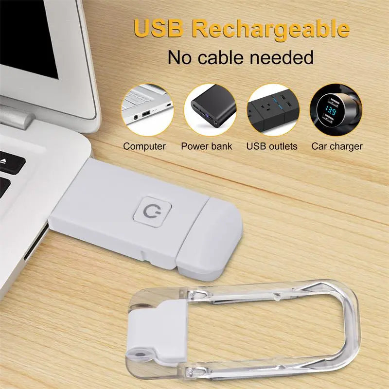 USB Rechargeable Clip-On LED Reading Light