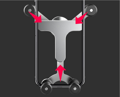 Metal Gravity-Grip Car Phone Holder