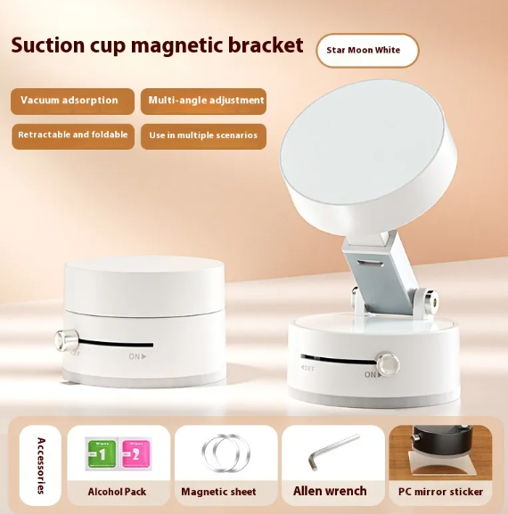 Foldable Magnetic Car Phone Holder with Suction Base