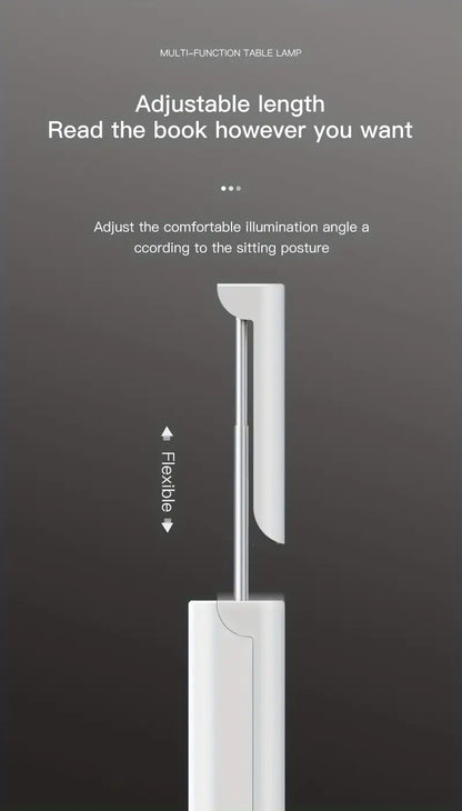 Rechargeable Reading Lamp with Power Bank and Phone Holder