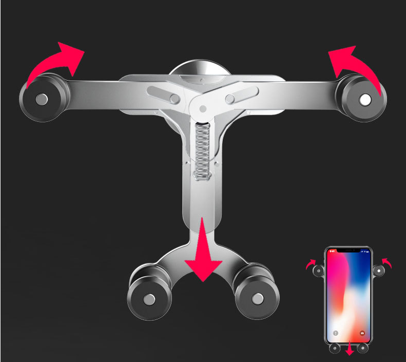 Metal Gravity-Grip Car Phone Holder