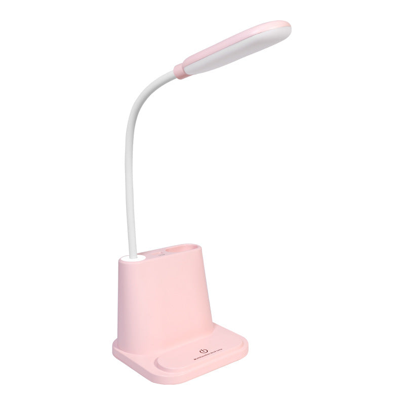 LED Desk Lamp with Pencil Holder and Optional Mini Fan