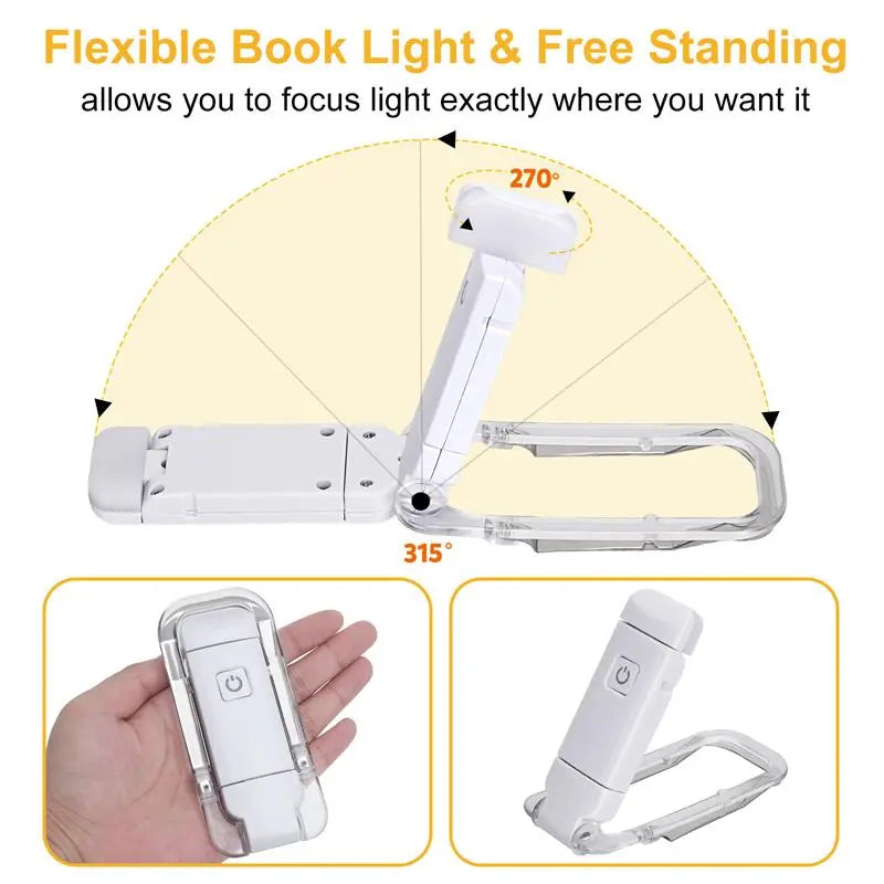 USB Rechargeable Clip-On LED Reading Light