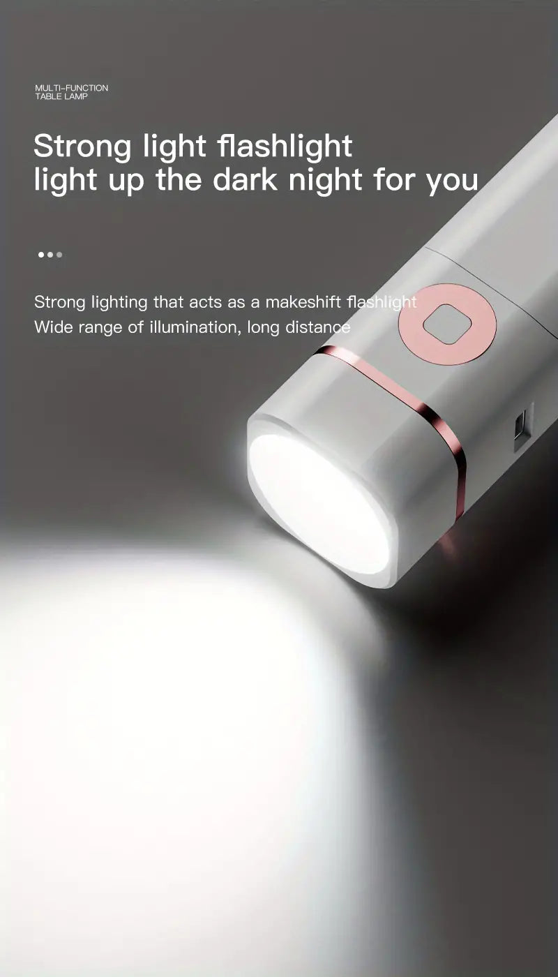 Rechargeable Reading Lamp with Power Bank and Phone Holder