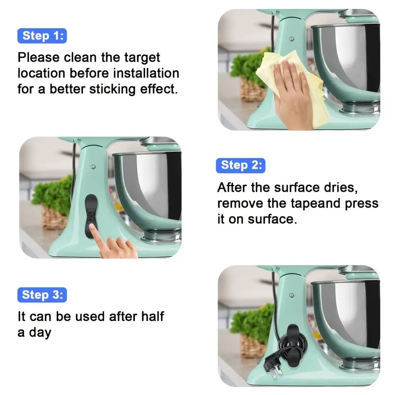 Self-Adhesive Cord Organizers for Appliances
