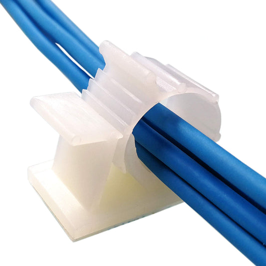 Adjustable Self-Adhesive Cable Clips – 30-Pack