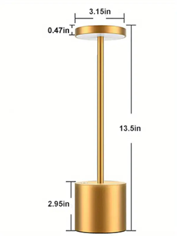 Gold USB Rechargeable LED Table Lamp