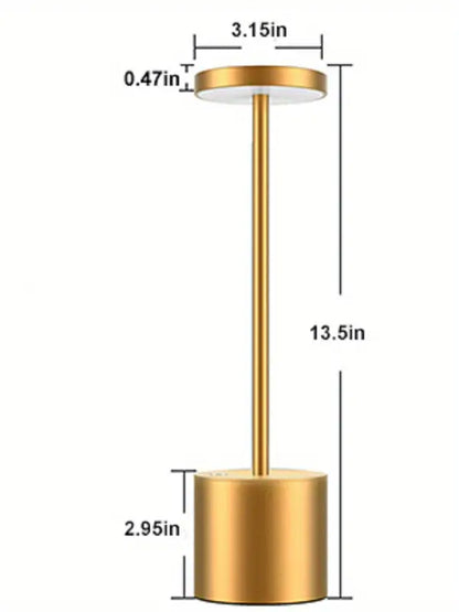 Gold USB Rechargeable LED Table Lamp