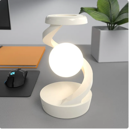 Moon Desk Lamp with Optional Wireless Charging