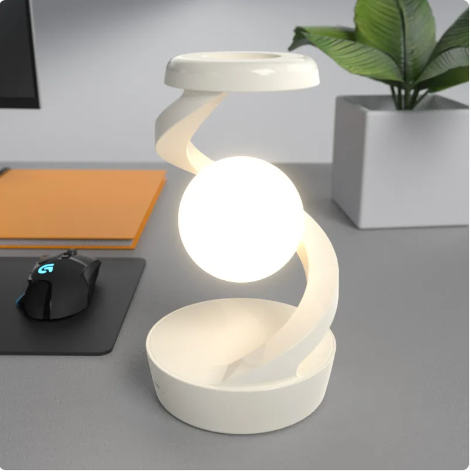 Moon Desk Lamp with Optional Wireless Charging