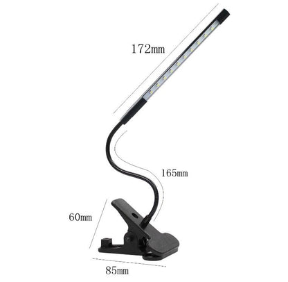 USB Clip-On LED Desk Lamp with Flexible Neck
