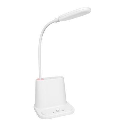 LED Desk Lamp with Pencil Holder and Optional Mini Fan
